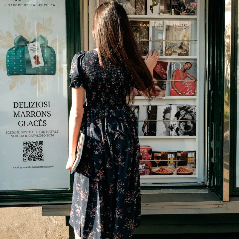 HIGH NECK SMOCKED MIDI
