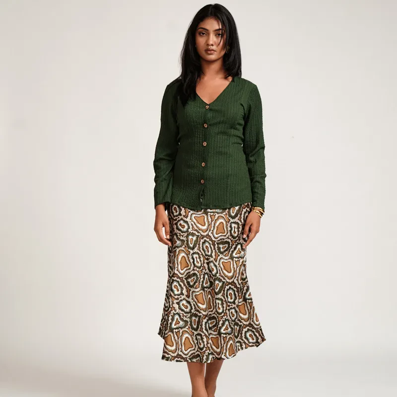 GEODE BIAS MIDI SKIRT