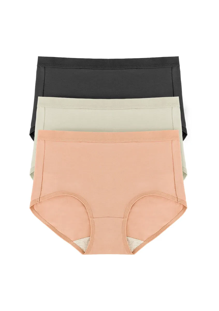 ULTRA COTTON MID HI WAIST PANTY PACK OF 3'S