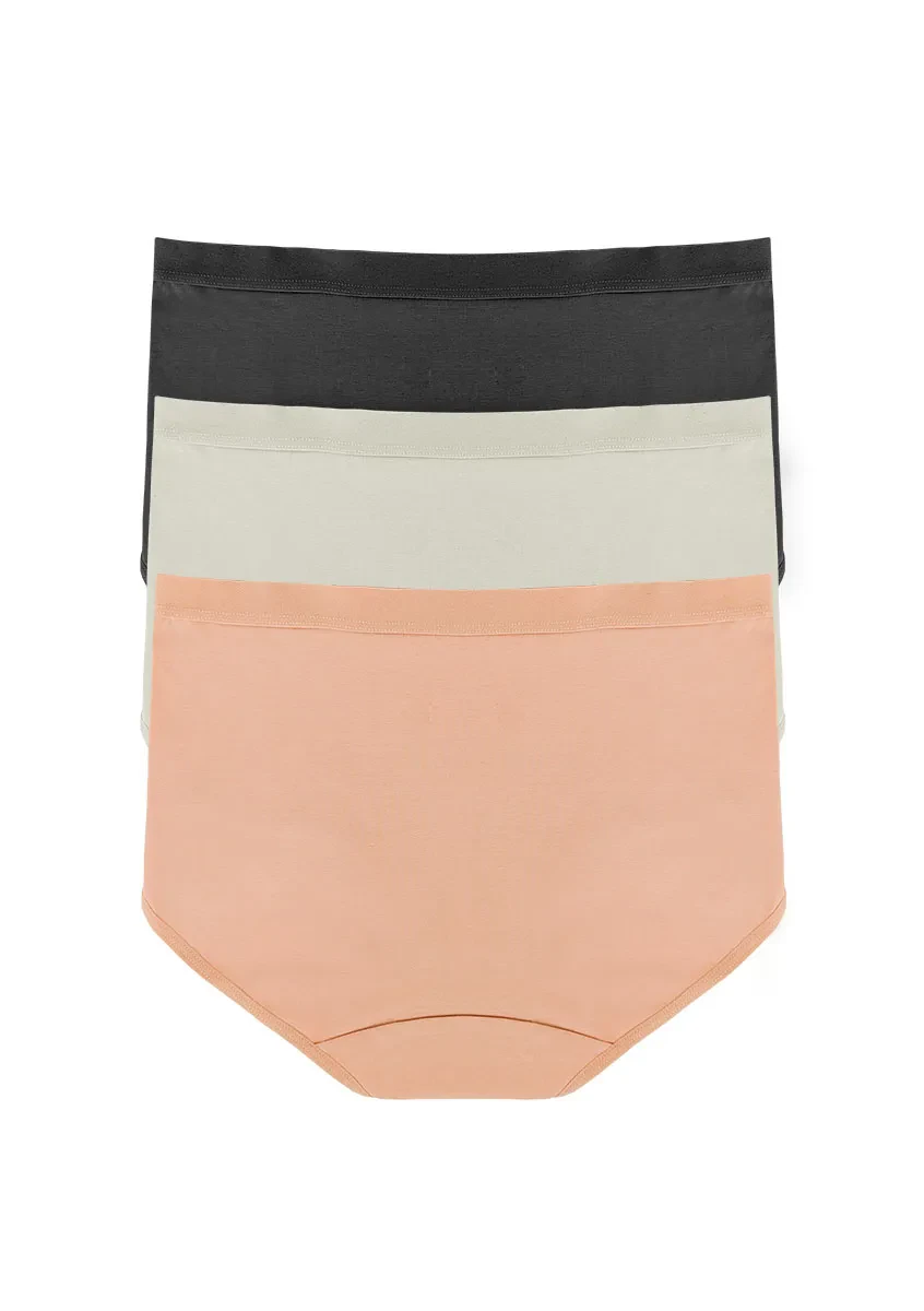 ULTRA COTTON MID HI WAIST PANTY PACK OF 3'S