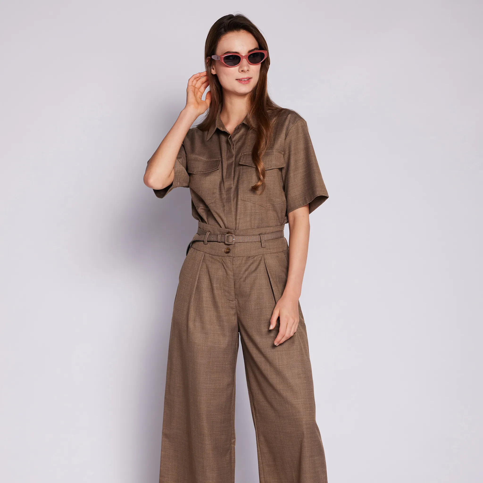 OVERSIZE SHIRT BROWN