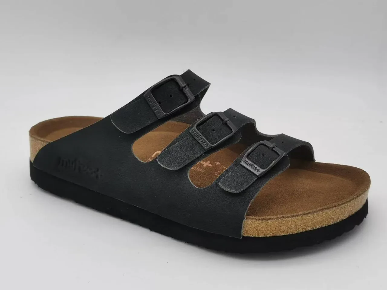 PREMIUM 3 STRAP SANDAL - BLACK