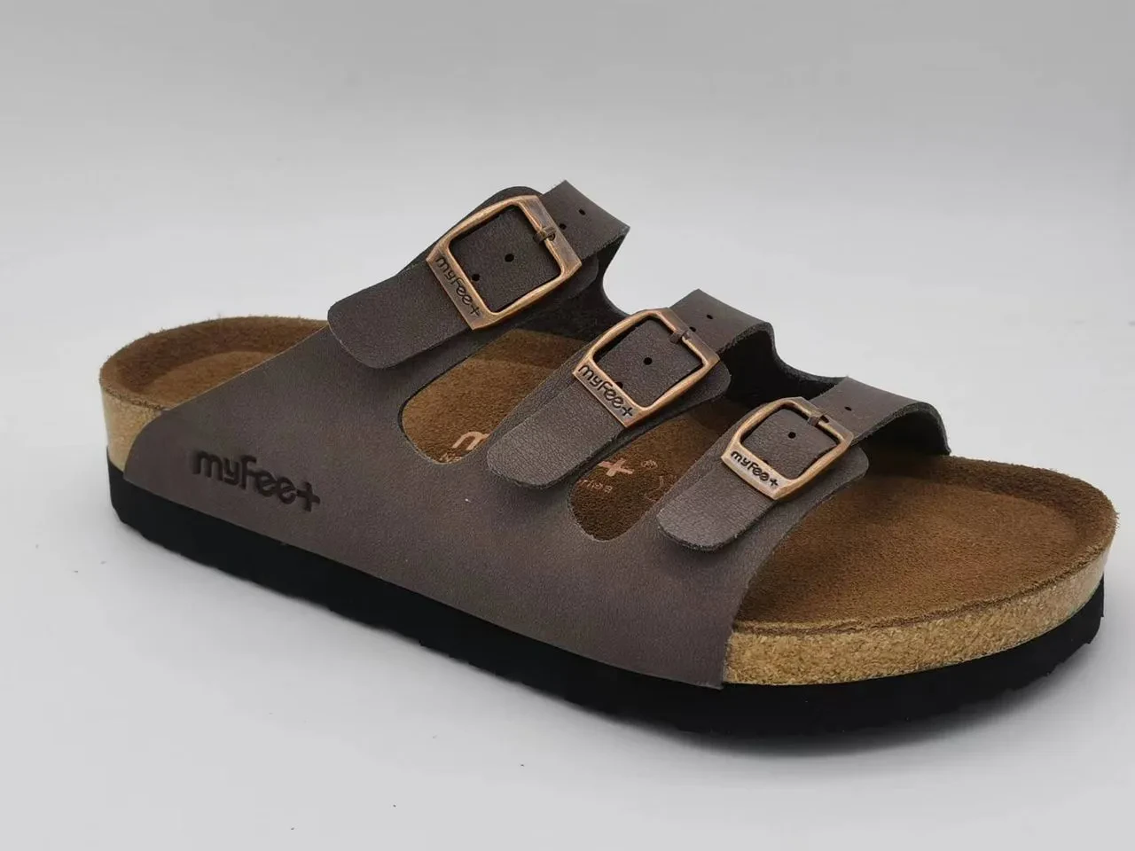 PREMIUM 3 STRAP SANDAL - DARK BROWN