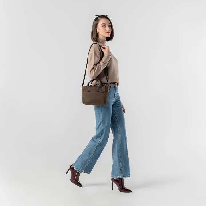 POOFAH MINI TOTE BAG - DARK OAK