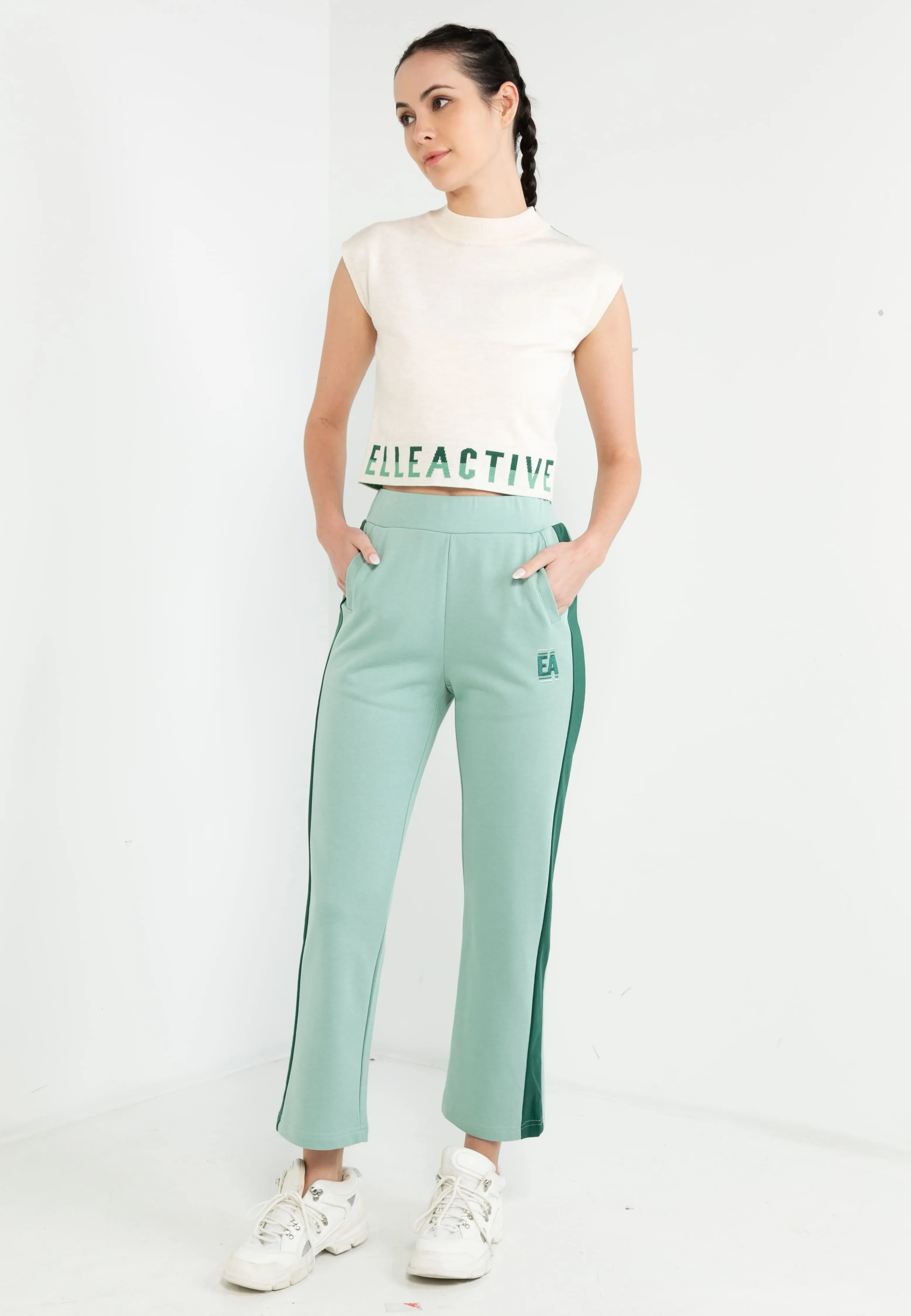 ELLE ACTIVE TRACK PANTS - GREEN
