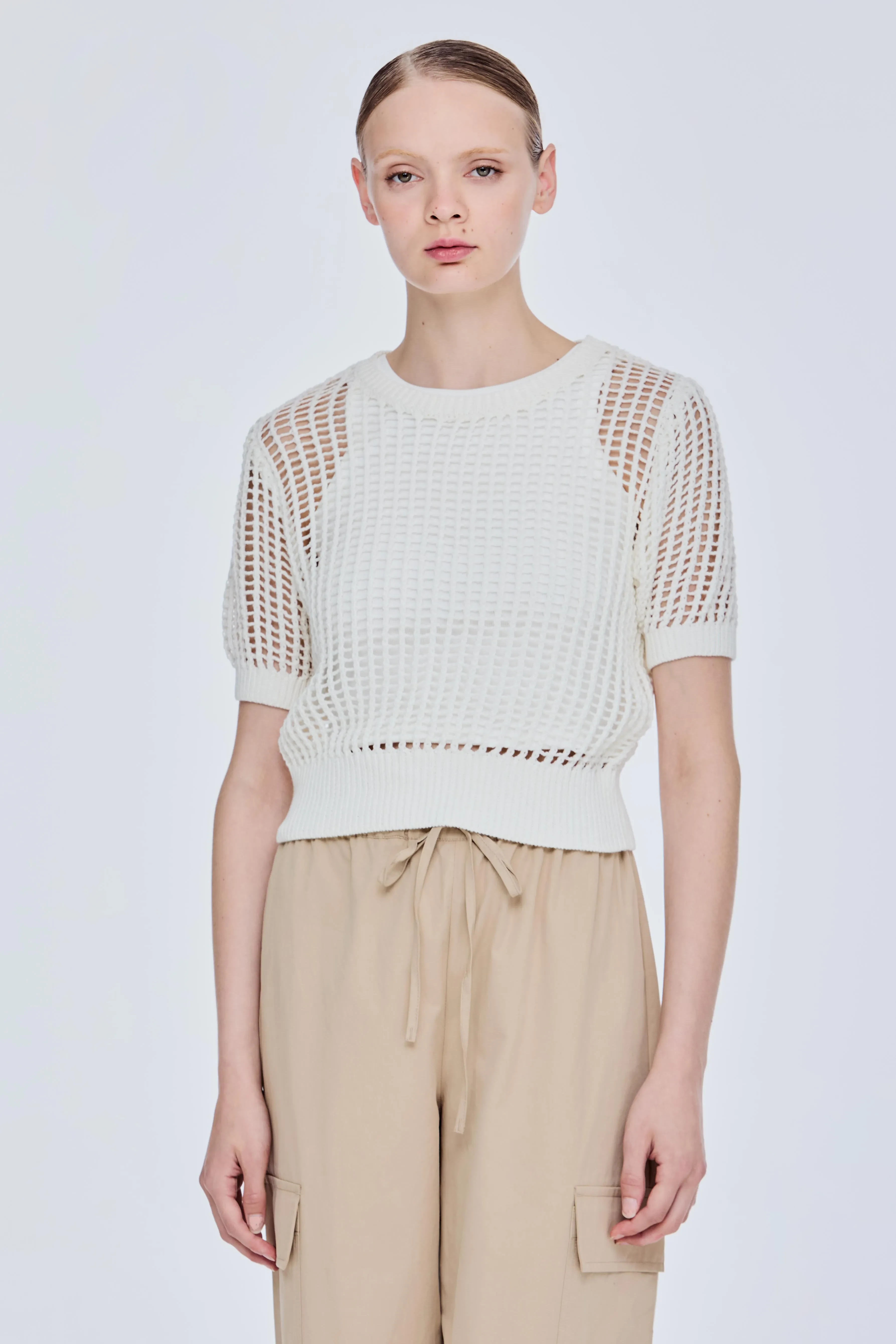 CROCHET TANK TOP - CREAM