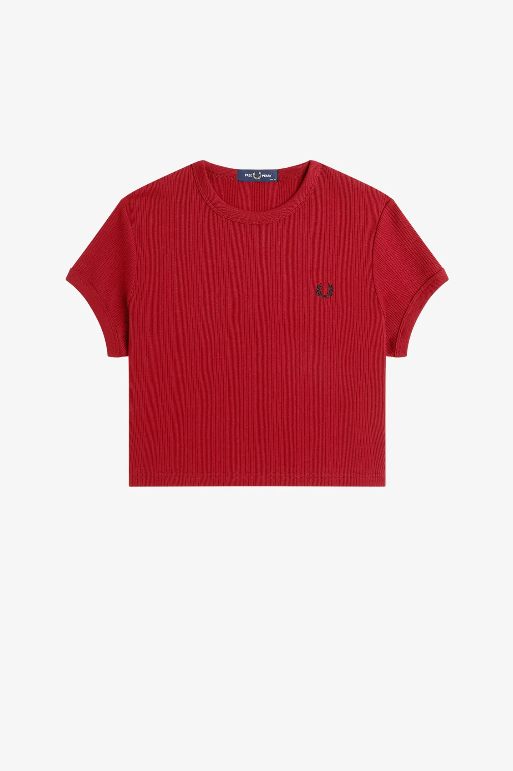 CROPPED RIBBED T-SHIRT