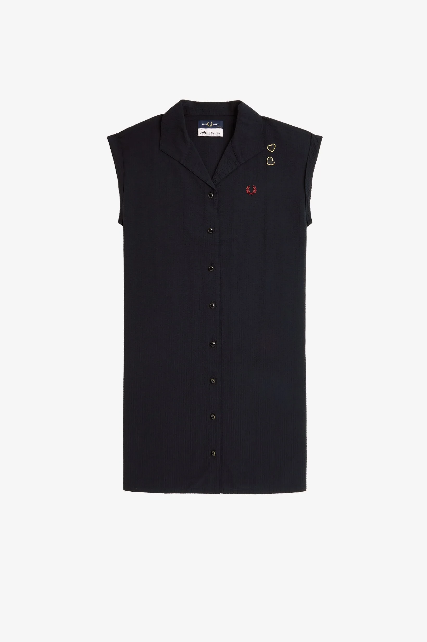 OPEN COLLAR SHIRT DRESS