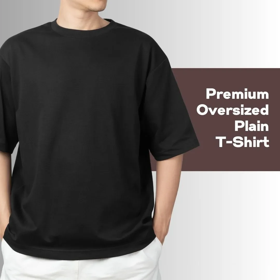 [2 FOR RM89.90] PLAIN PREMIUM OVERSIZED UNISEX T-SHIRT