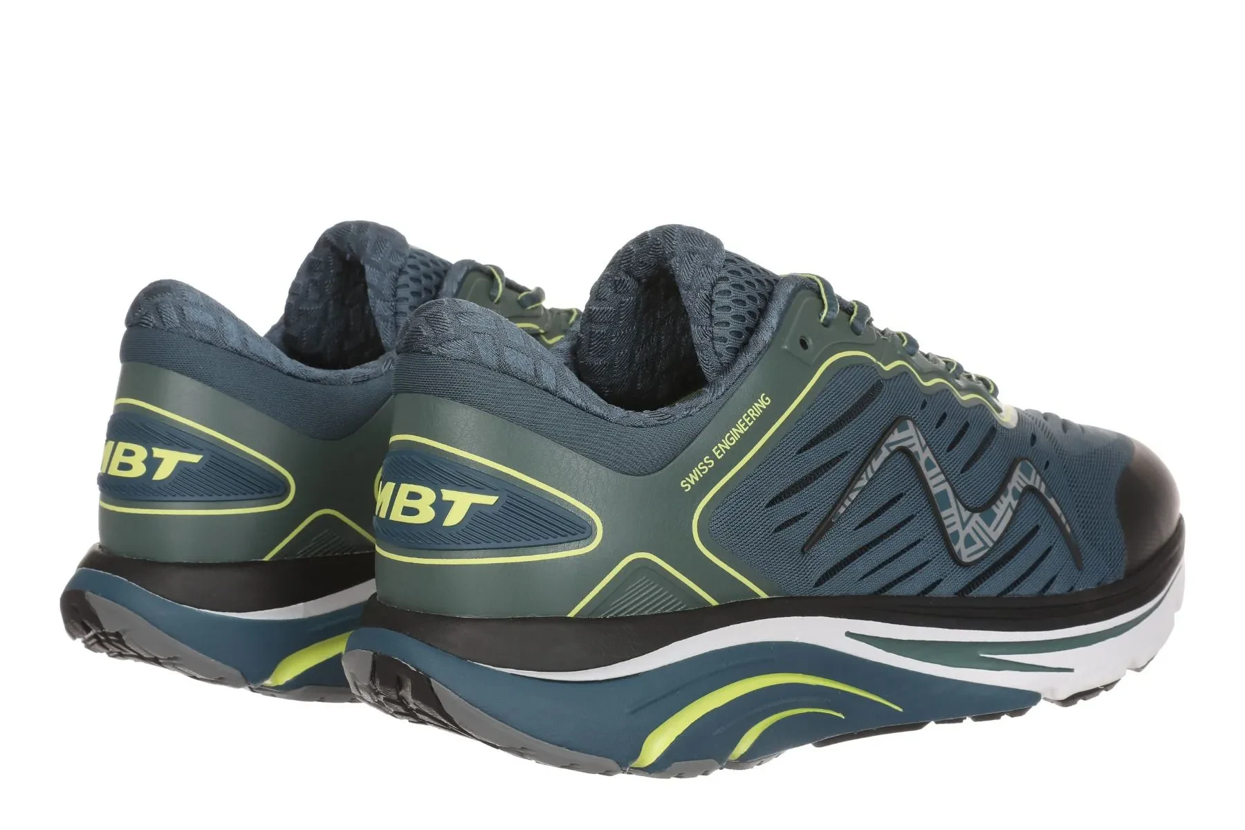MBT 2000 II MEN'S LACE UP RUNNING SHOE IN BLUE/LIME