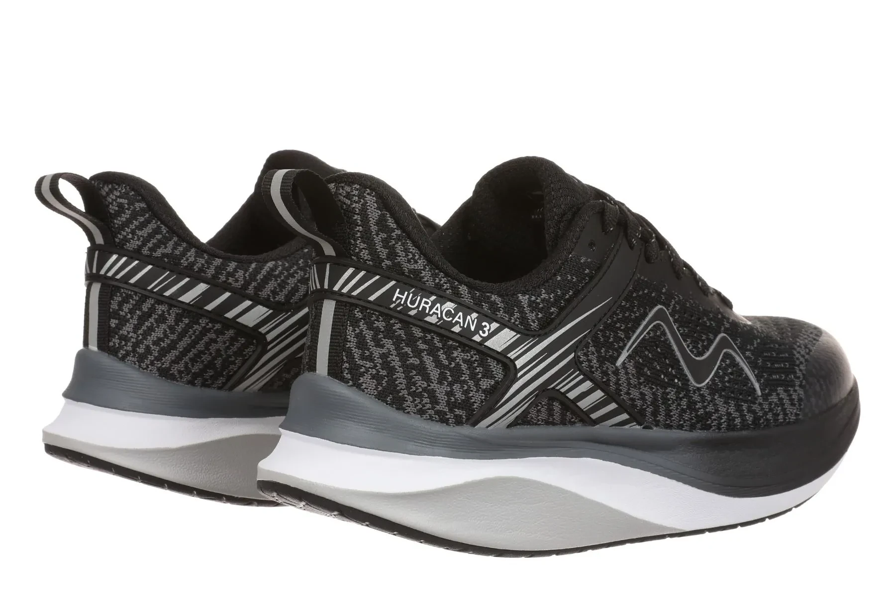 HURACAN 3 LACE UP MBT HURACAN 3 MEN'S RUNNING SHOE IN BLACK