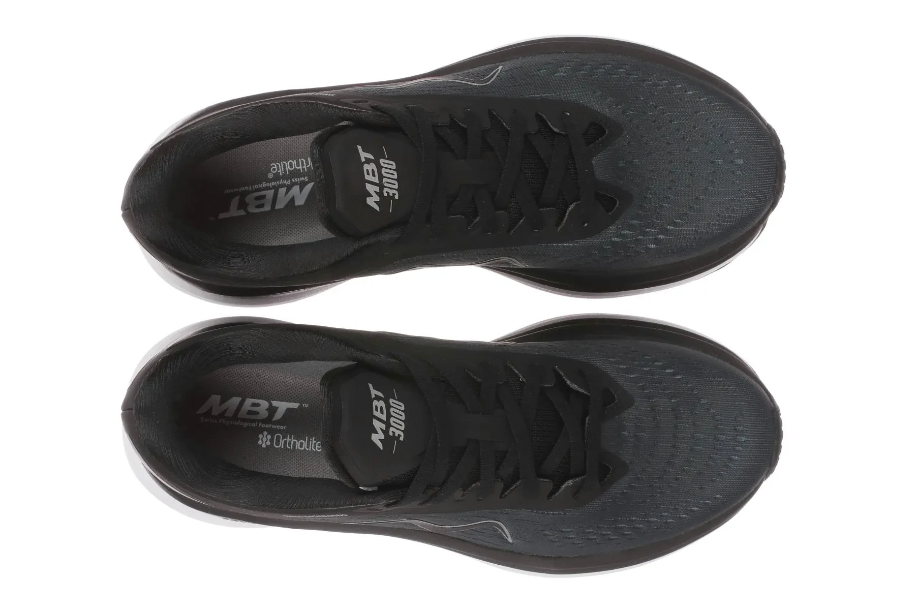M-3000 LACE MBT M-3000 MEN'S LACE UP RUNNING SHOES IN BLACK/WHITEUP