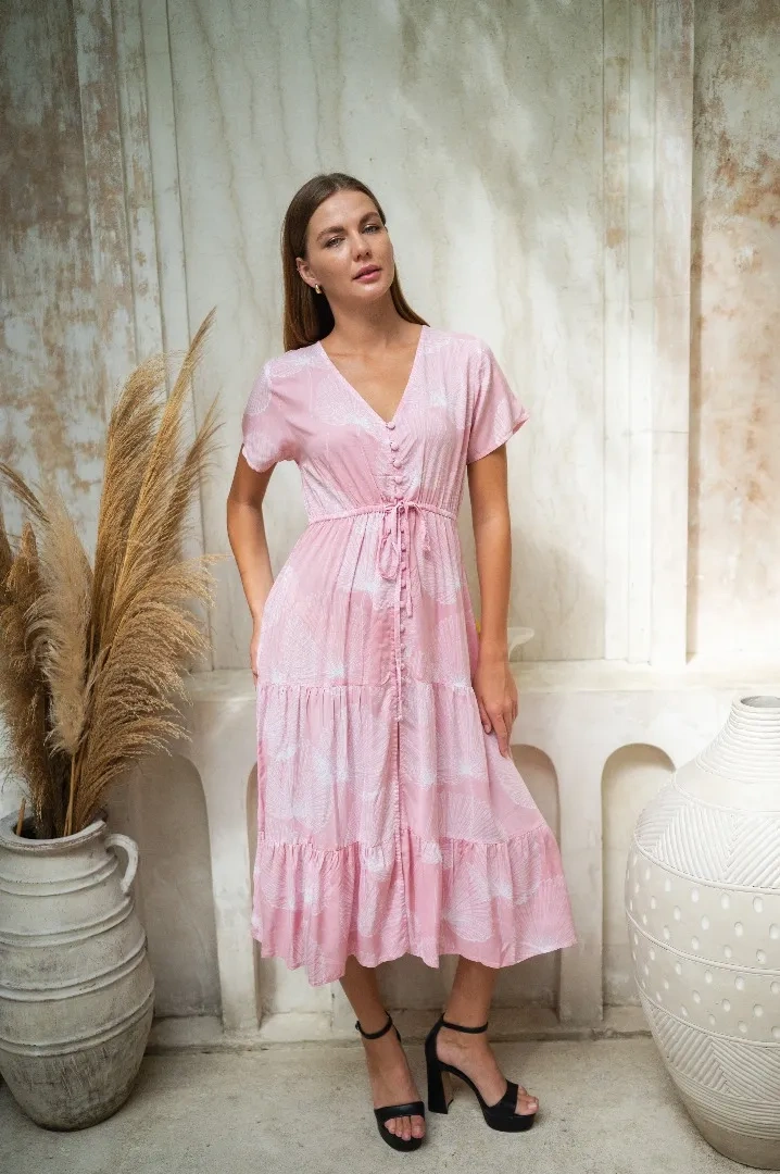 NAYYA MIDI DRESS VIVI LEAF