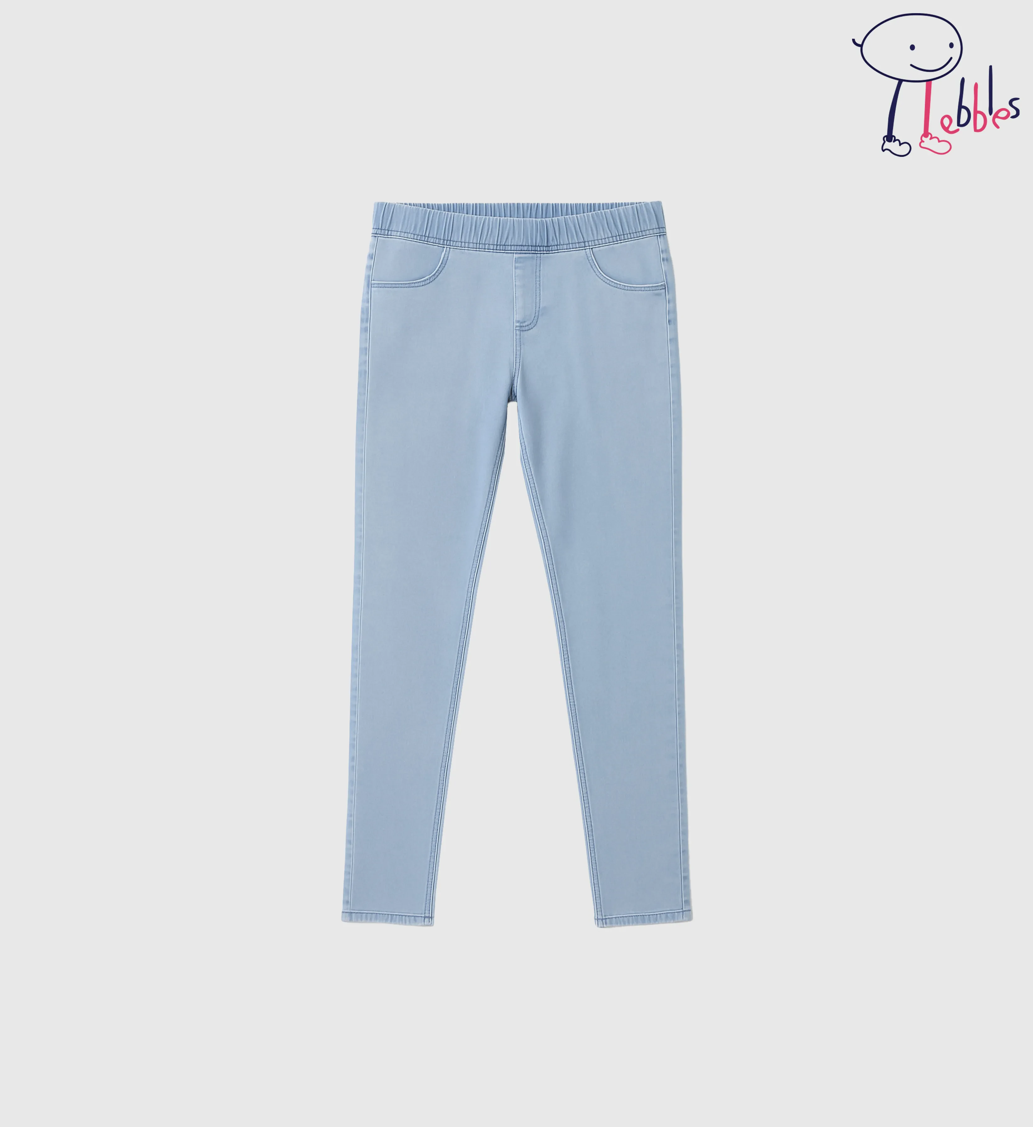 FOS X PEBBLES GIRLS | DENIM SOLID JEGGING (PEB2030800001)