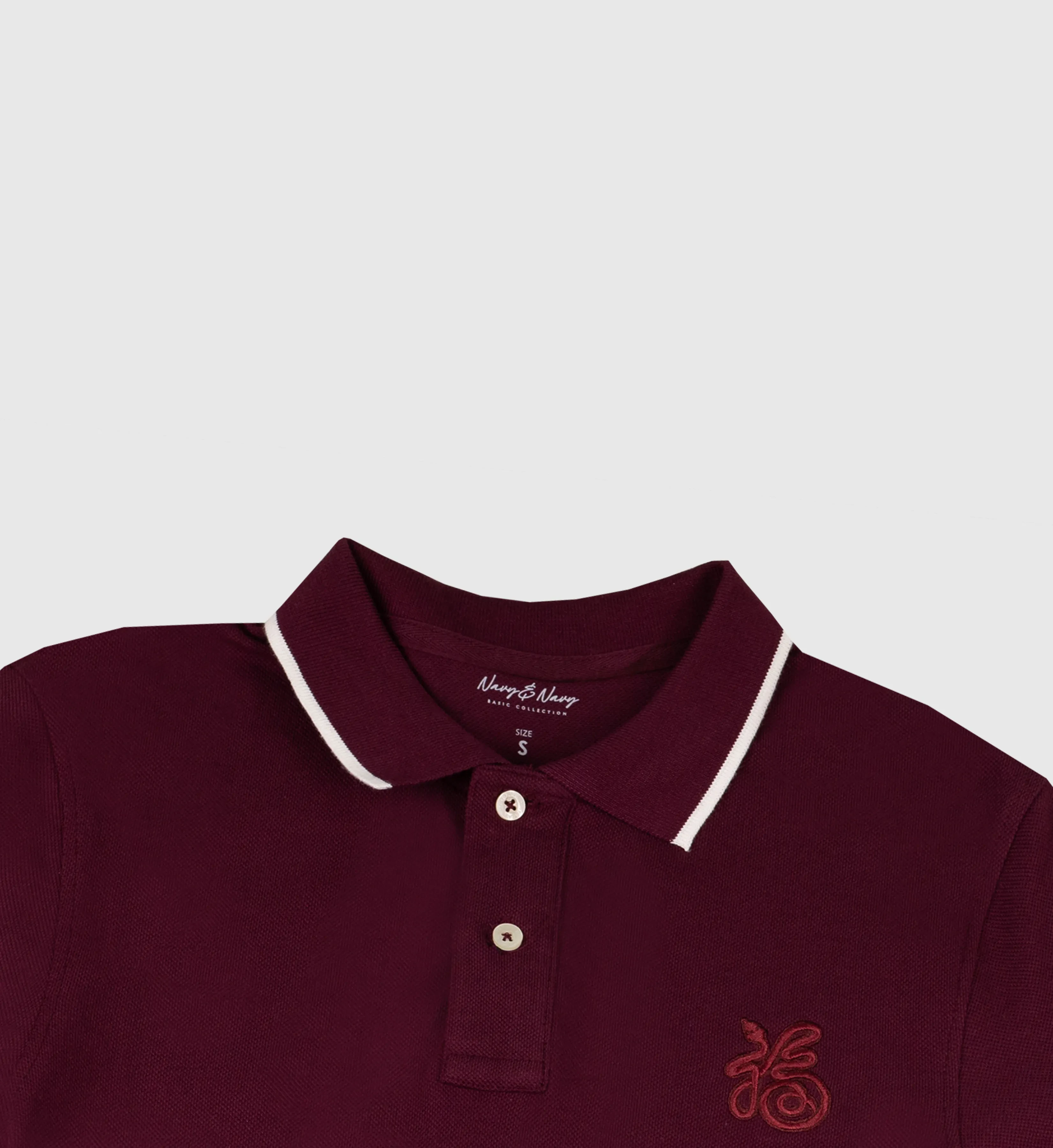 FOS X NAVY & NAVY MEN'S POLO TEE | CNY EMBROIDERY SERIES (NNN1920200009)