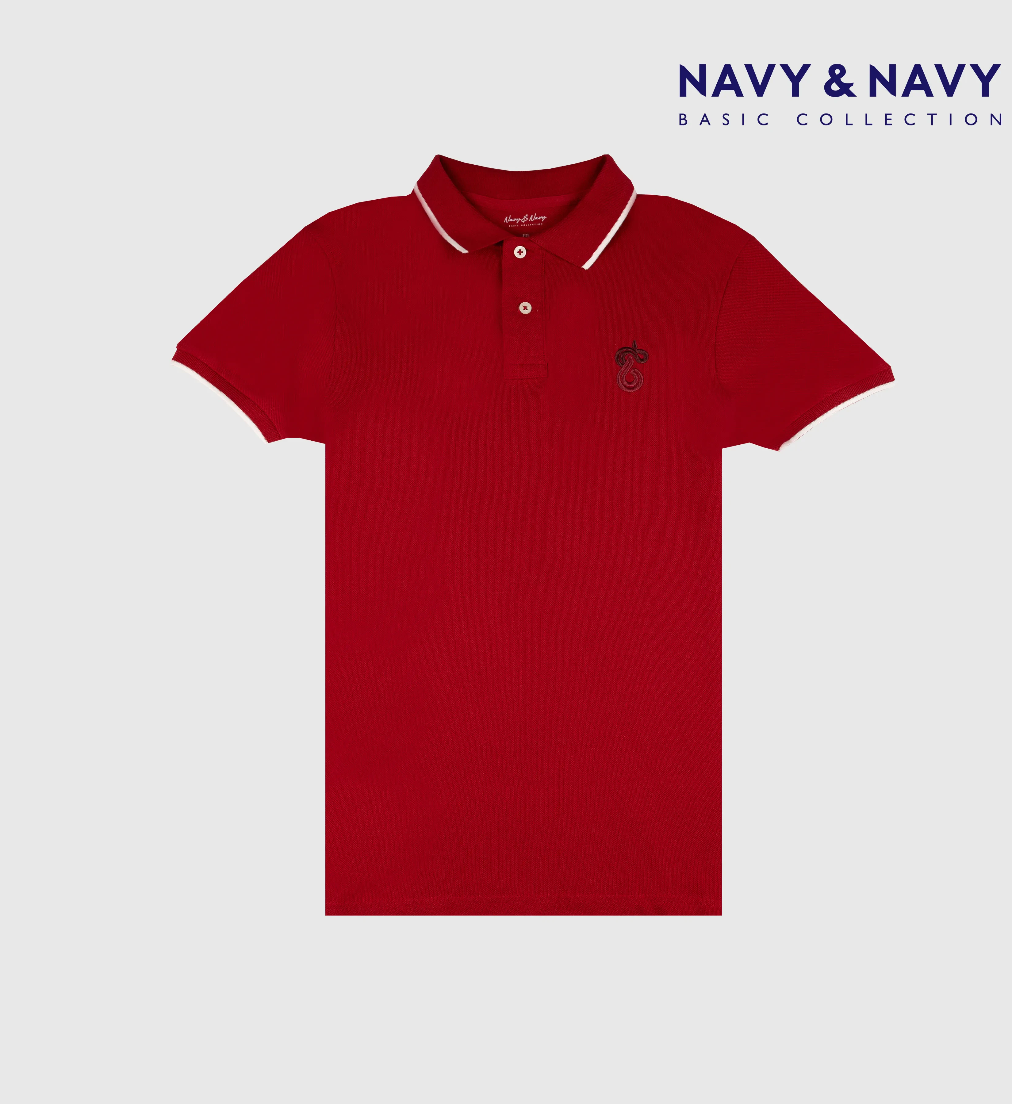 FOS X NAVY & NAVY MEN'S POLO TEE | CNY EMBROIDERY SERIES (NNN1920200009)