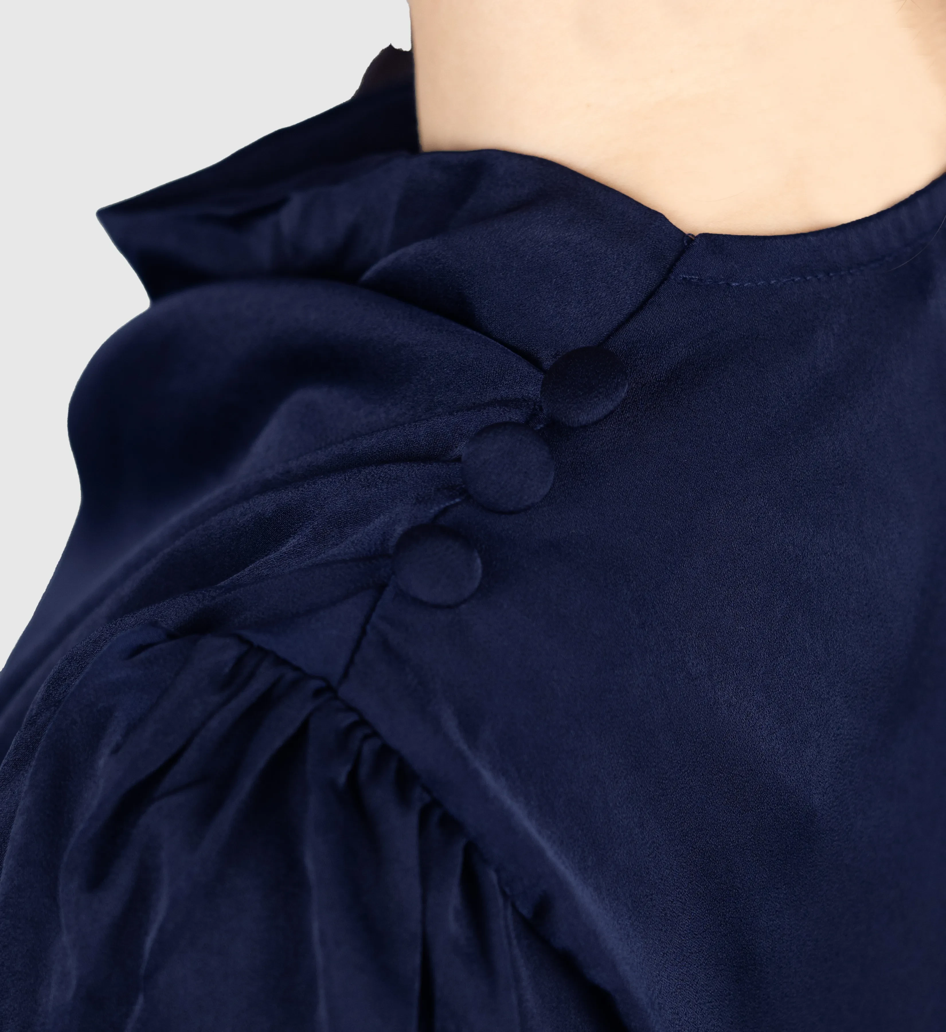 FOS X BLU SAND WOMEN'S | COWL NECK LONG SLEEVE BLOUSE (BSD1910300011)