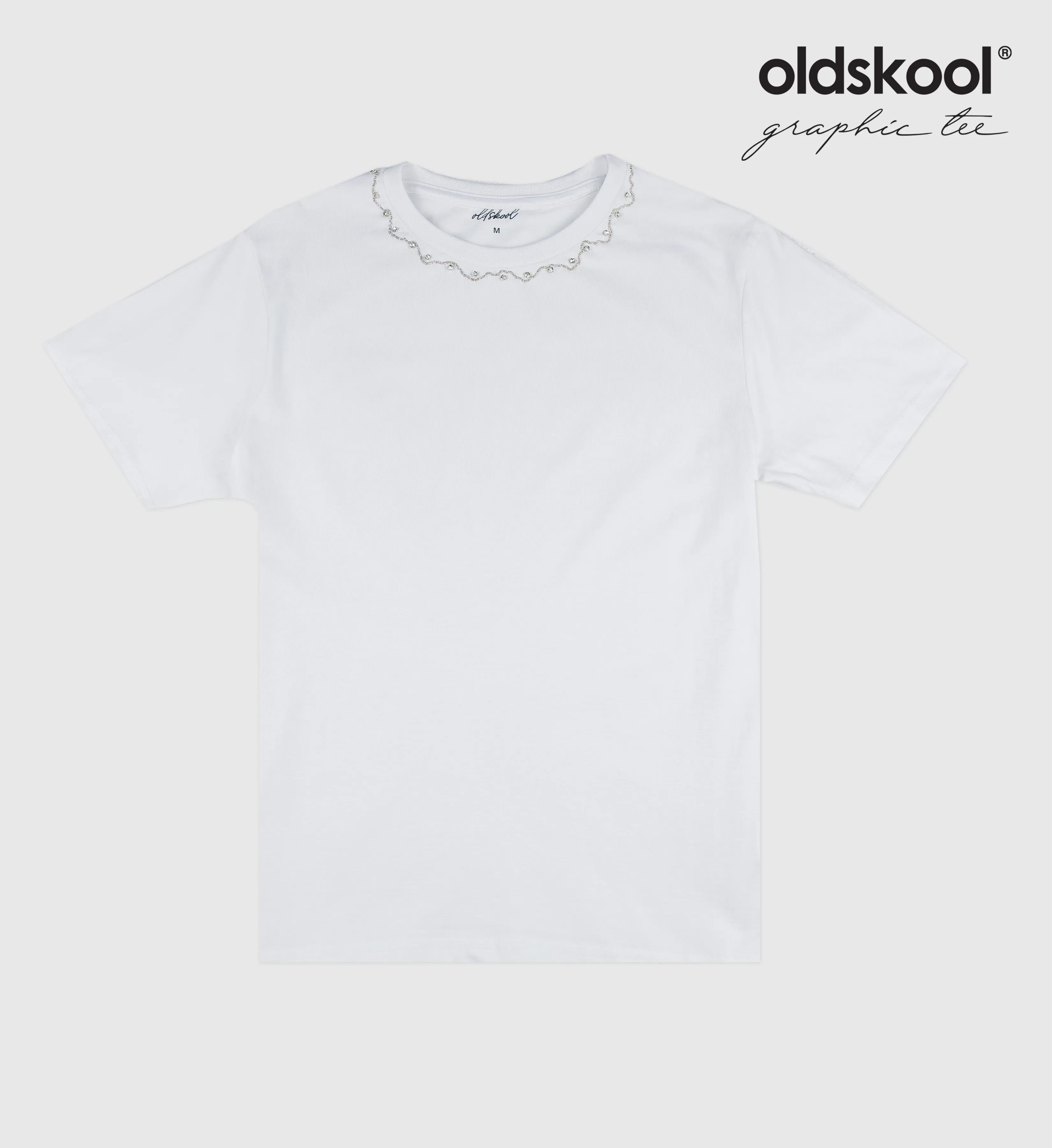 FOS X OLDSKOOL WOMEN'S REGULAR FIT GRAPHIC TEE | DIAMOND NECKLINE (OSK2010100009)