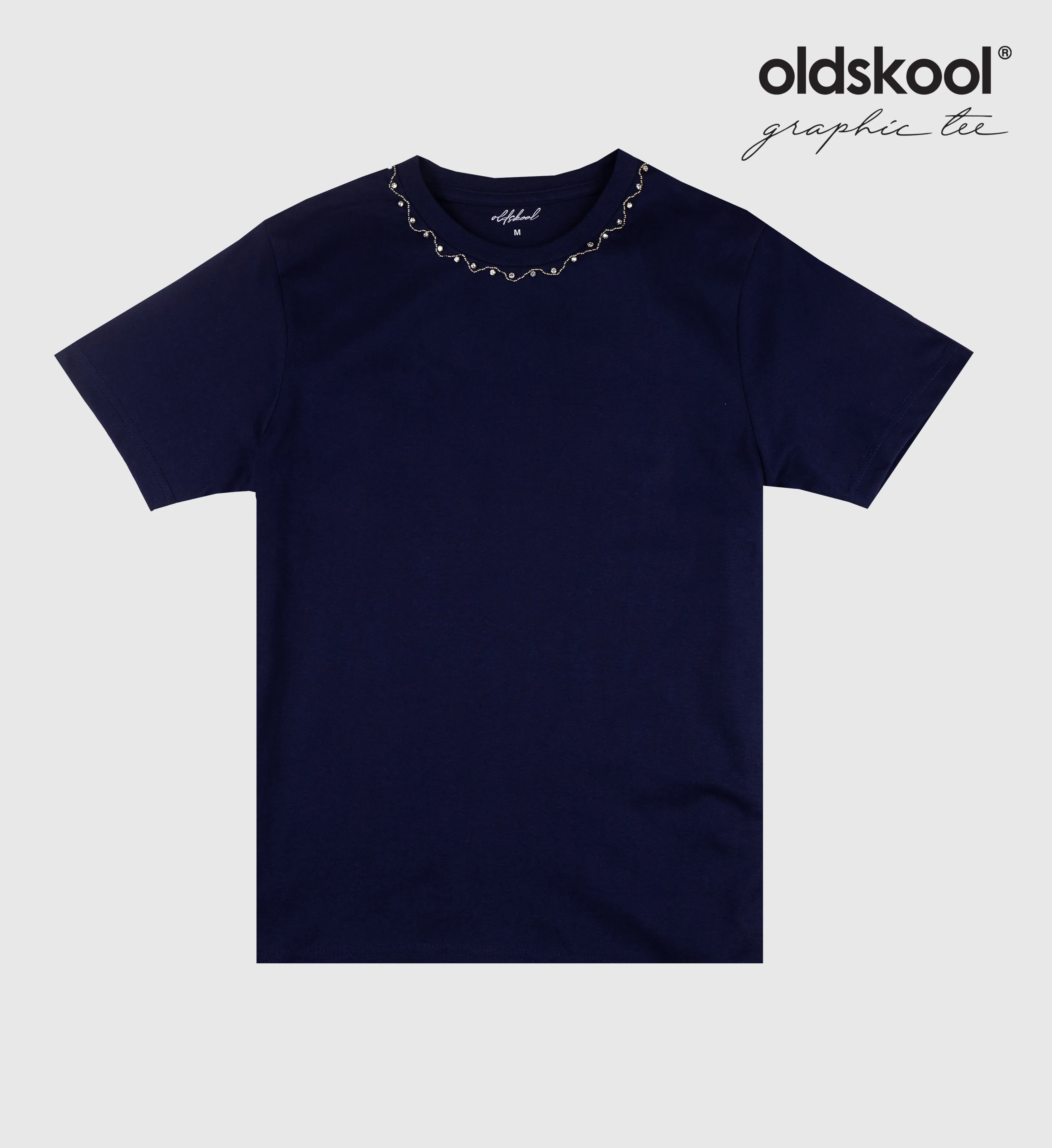 FOS X OLDSKOOL WOMEN'S REGULAR FIT GRAPHIC TEE | DIAMOND NECKLINE (OSK2010100009)