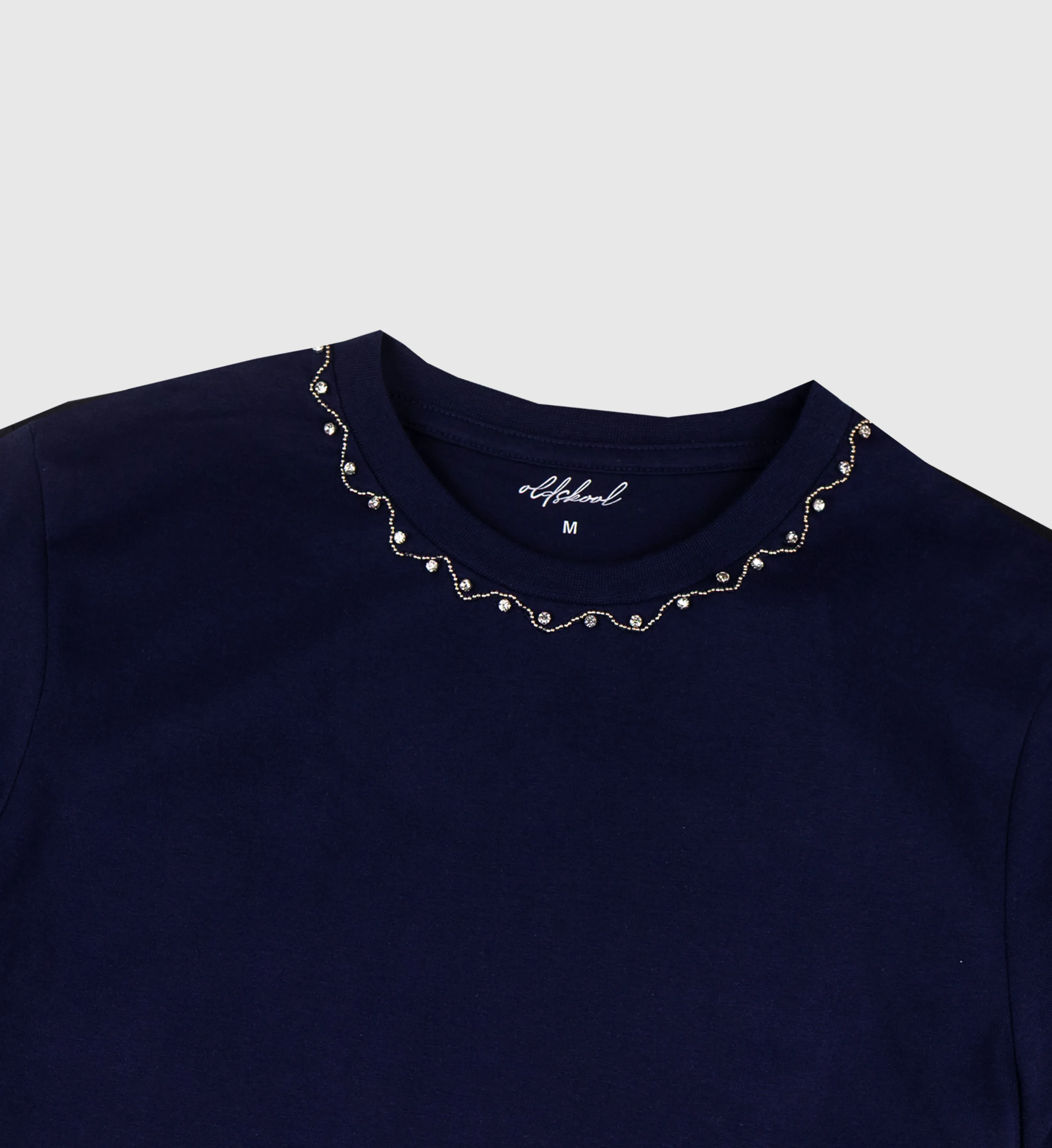 FOS X OLDSKOOL WOMEN'S REGULAR FIT GRAPHIC TEE | DIAMOND NECKLINE (OSK2010100009)