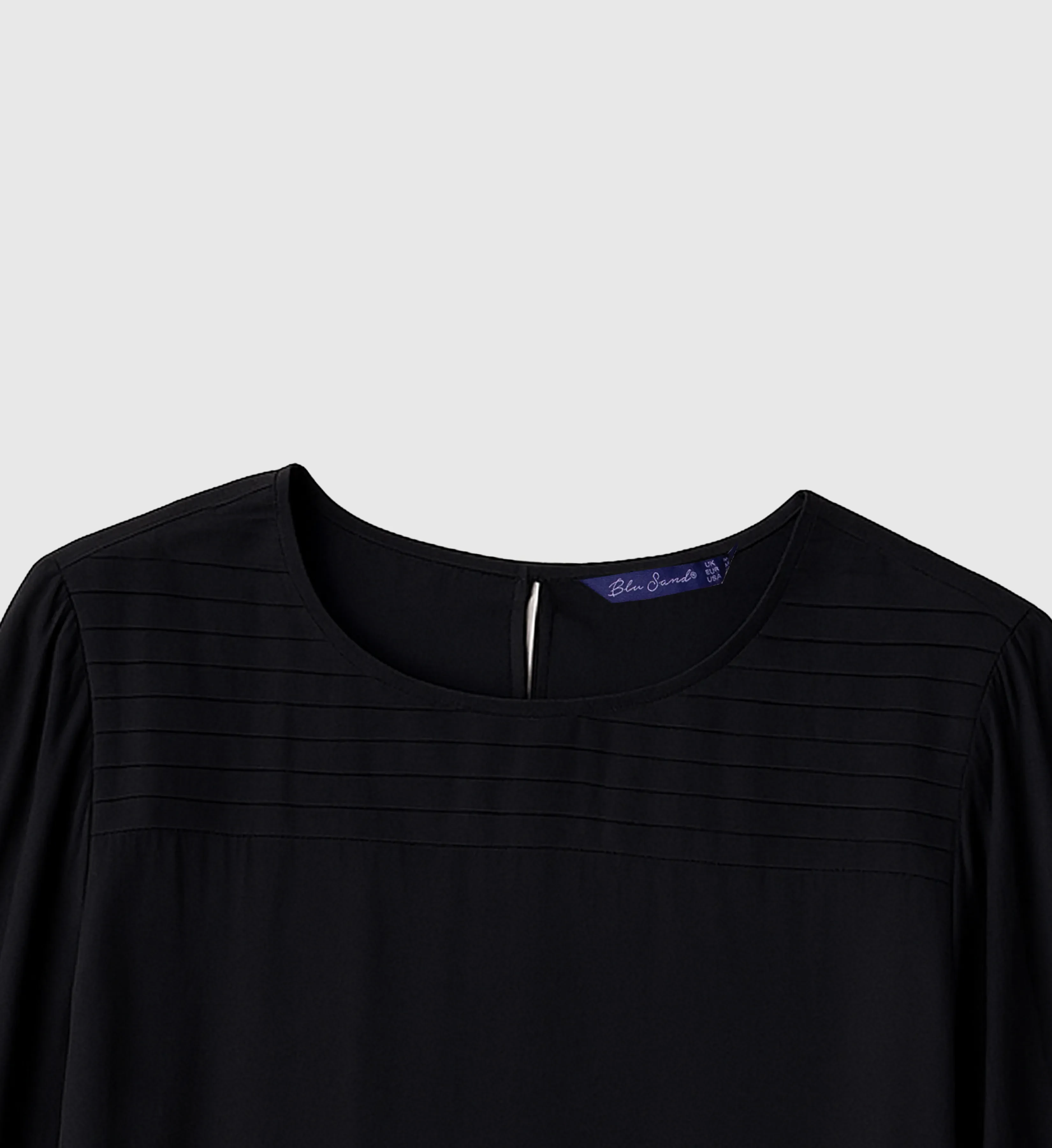 FOS X BLU SAND WOMEN'S | LONG SLEEVE PLEATED FRONT BLOUSE (BSD2010300008)