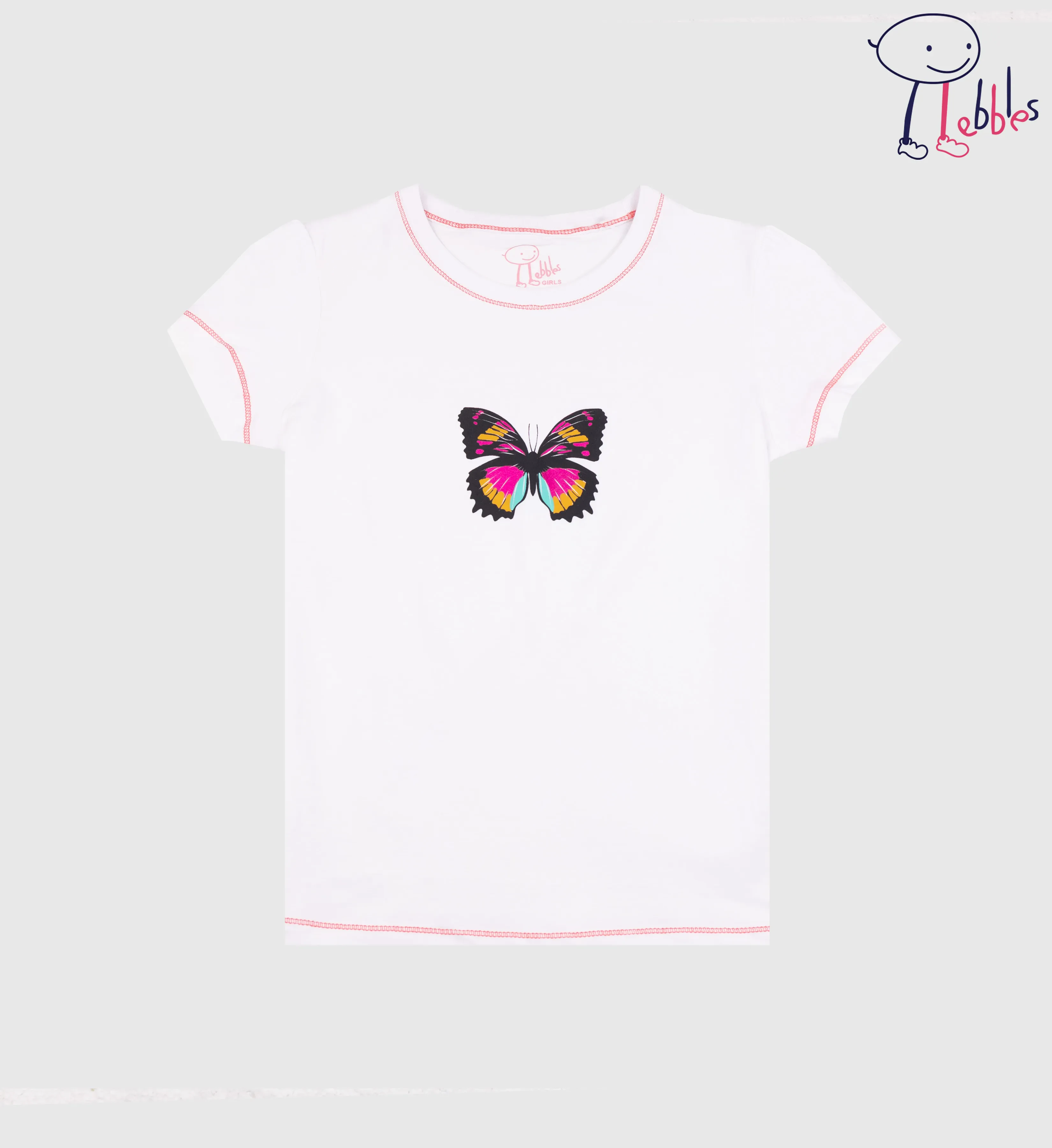 FOS X PEBBLES GIRLS | GRAPHIC TEES BUTTERFLY SERIES (PEB2030100012)