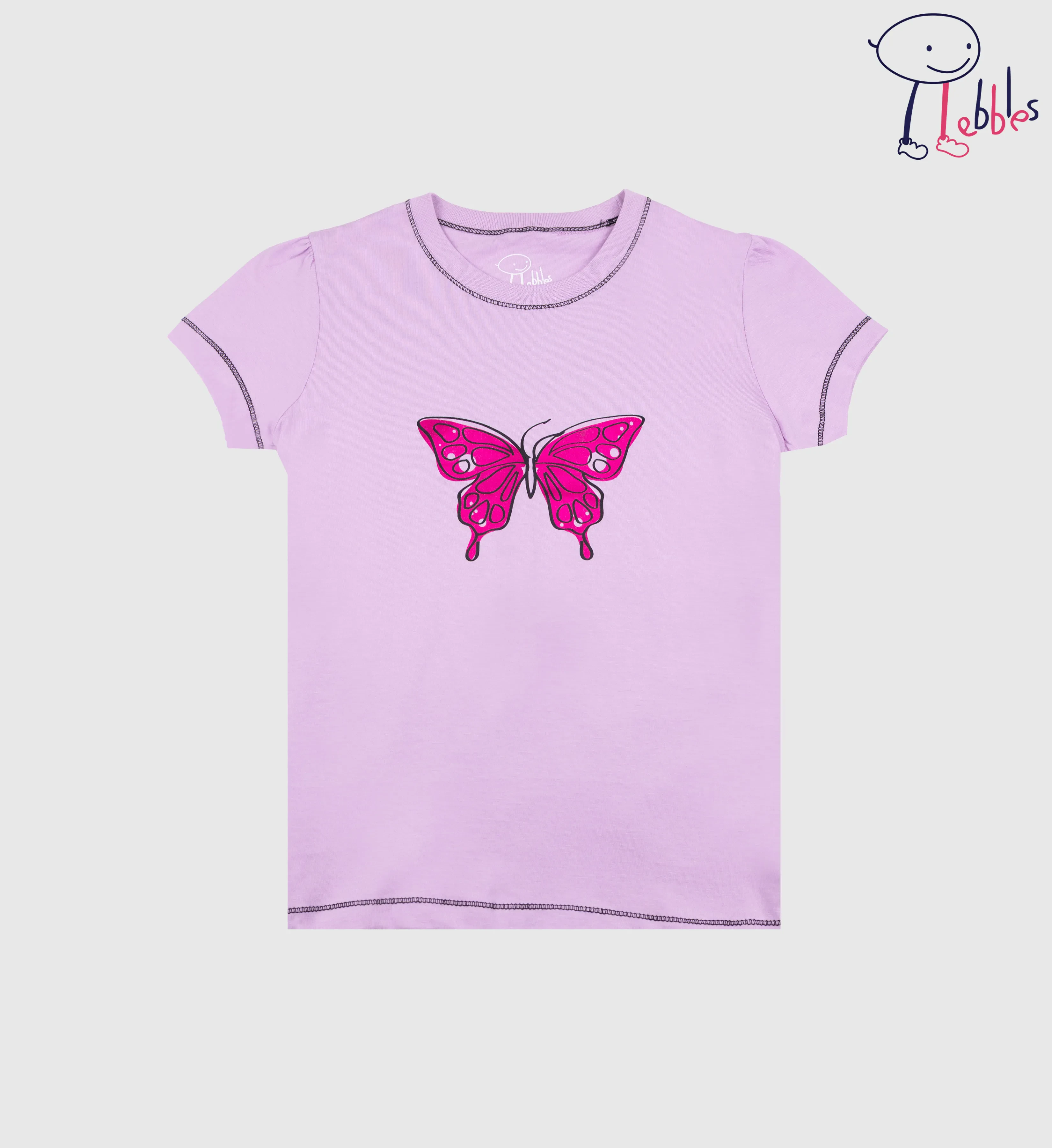 FOS X PEBBLES GIRLS | GRAPHIC TEES BUTTERFLY SERIES (PEB2030100012)