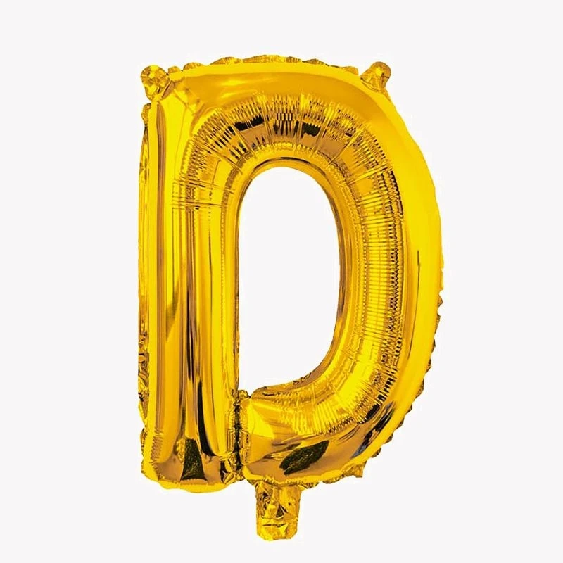 ALPHABET LETTER BALLOONS GOLD 16-INCH