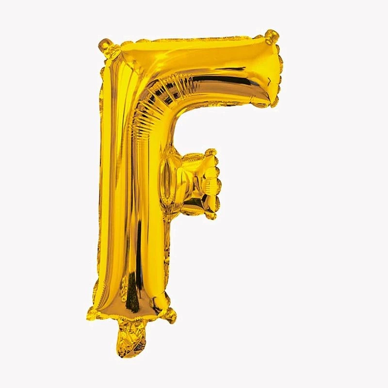 ALPHABET LETTER BALLOONS GOLD 16-INCH