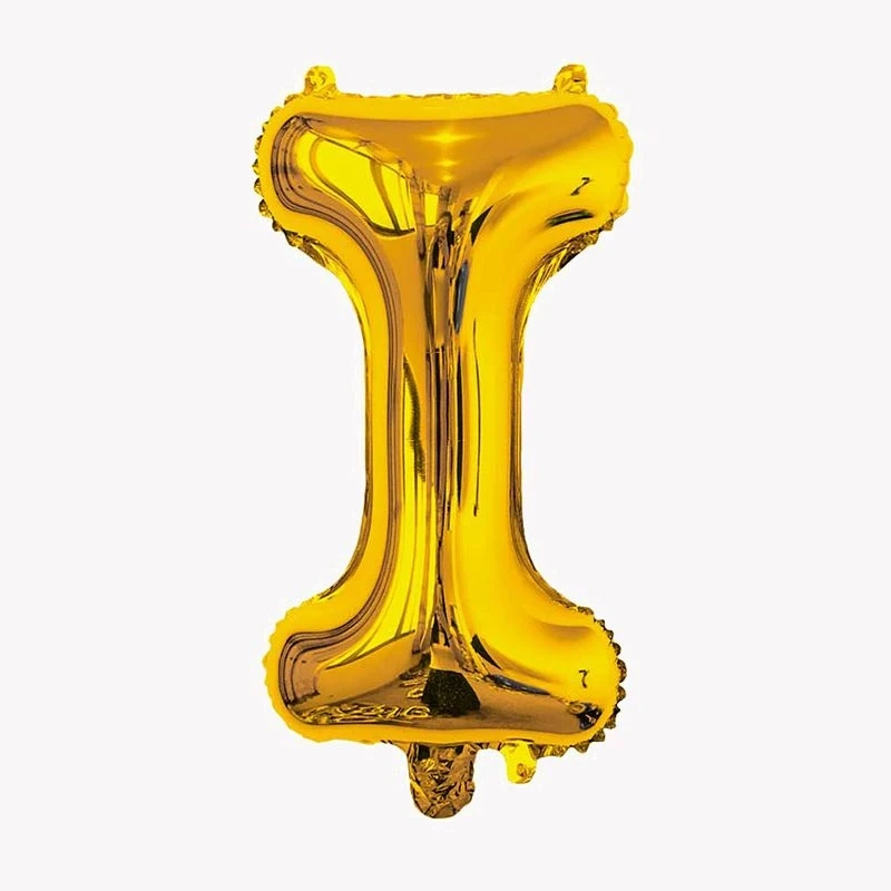 ALPHABET LETTER BALLOONS GOLD 16-INCH