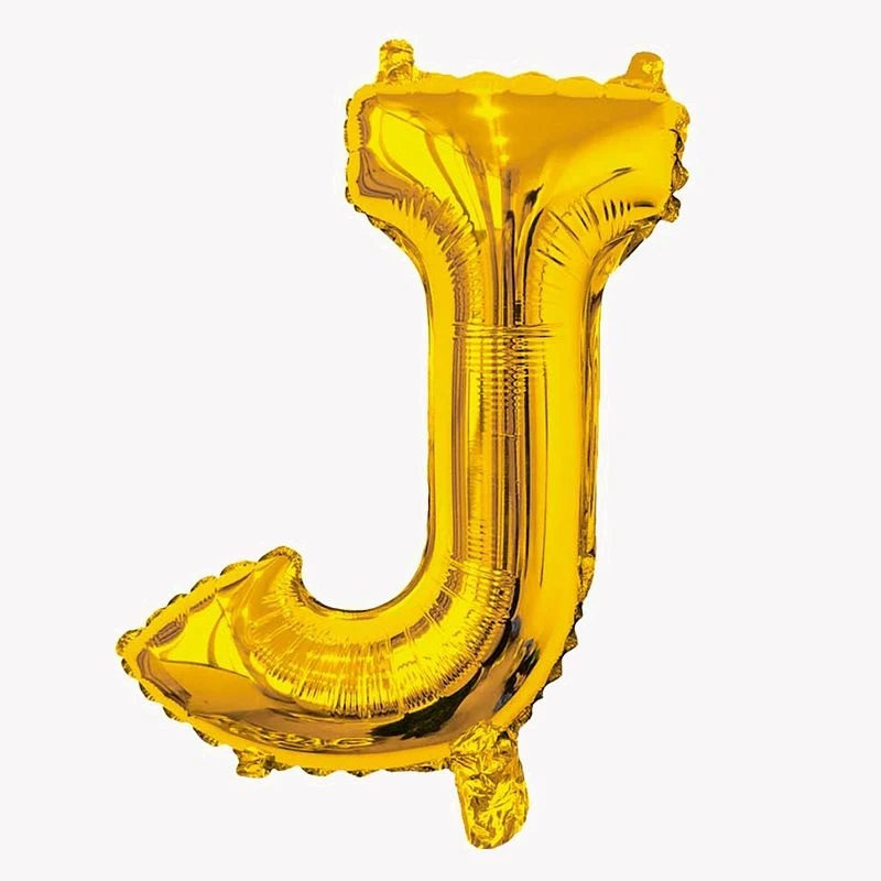 ALPHABET LETTER BALLOONS GOLD 16-INCH