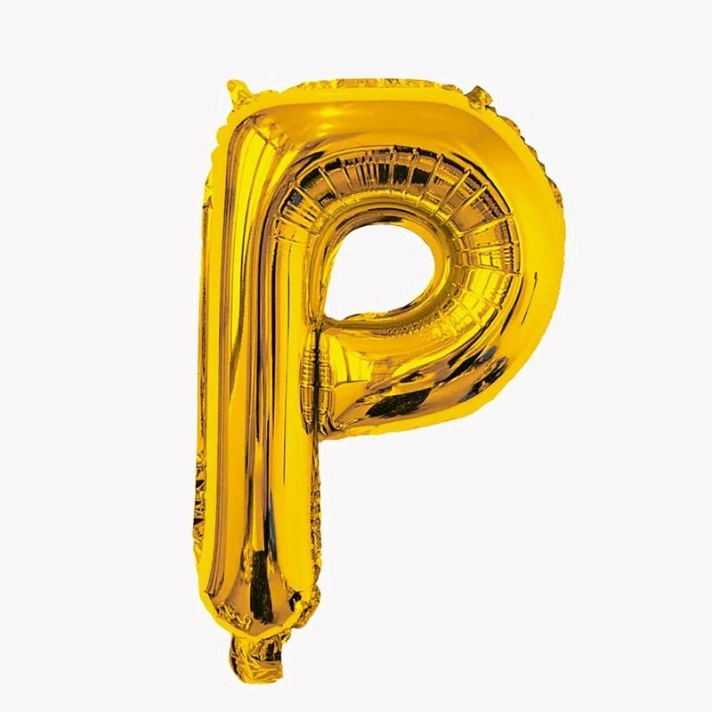 ALPHABET LETTER BALLOONS GOLD 16-INCH