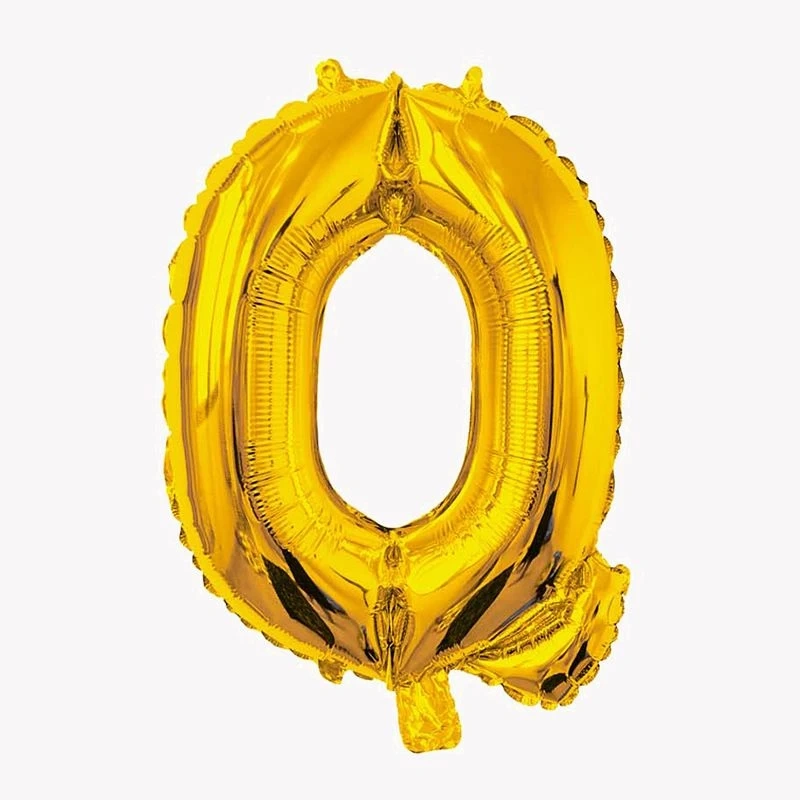 ALPHABET LETTER BALLOONS GOLD 16-INCH