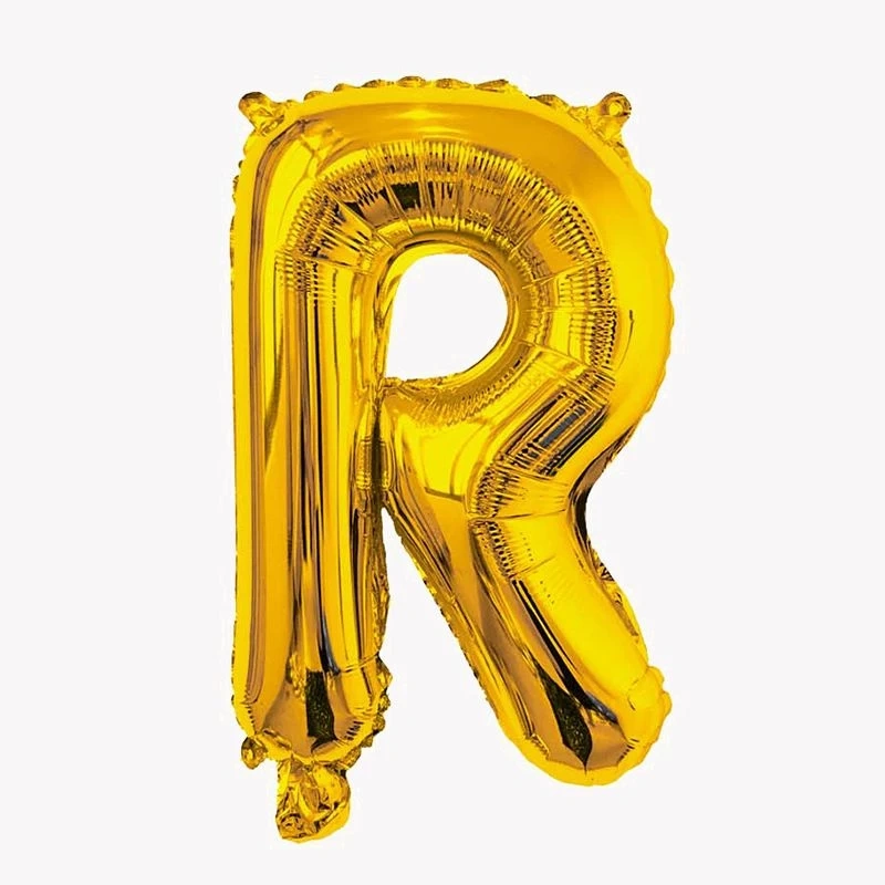 ALPHABET LETTER BALLOONS GOLD 16-INCH