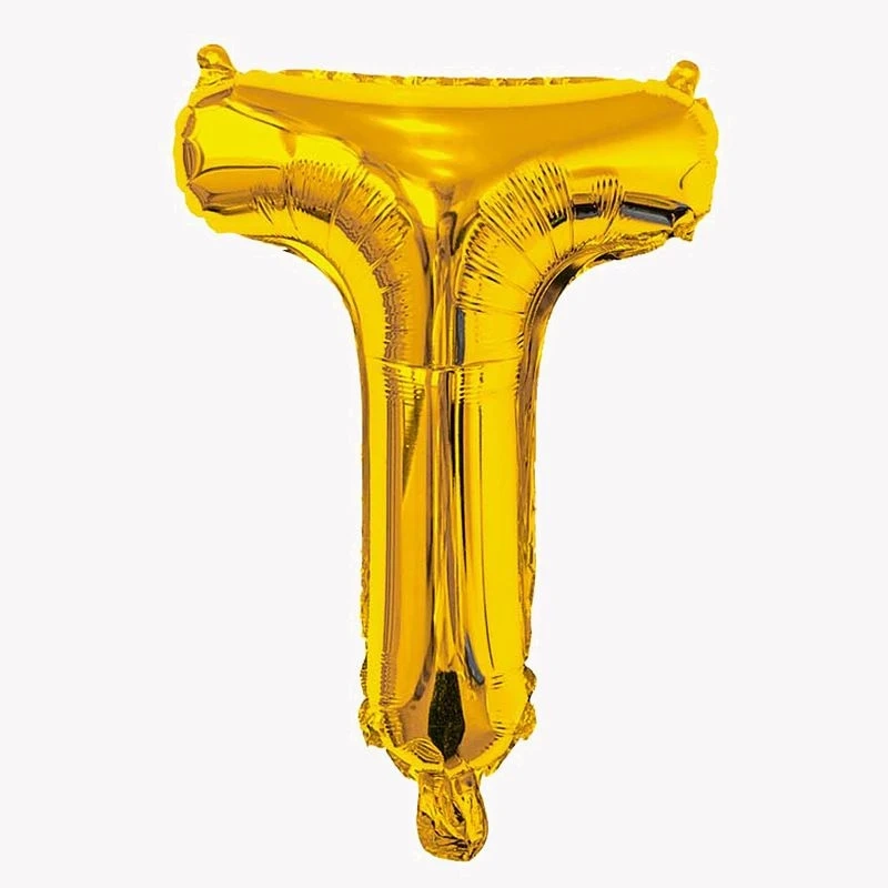 ALPHABET LETTER BALLOONS GOLD 16-INCH