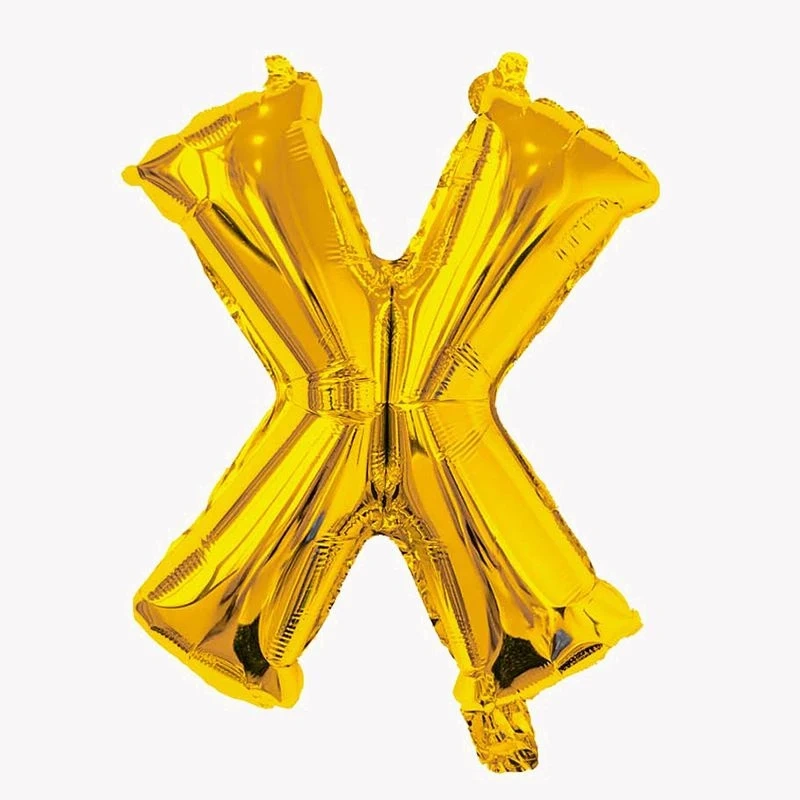 ALPHABET LETTER BALLOONS GOLD 16-INCH