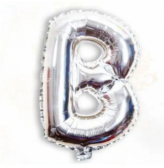 ALPHABET LETTER BALLOONS SILVER 14-INCH