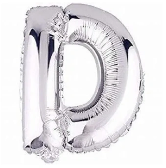 ALPHABET LETTER BALLOONS SILVER 14-INCH