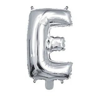 ALPHABET LETTER BALLOONS SILVER 14-INCH