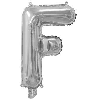 ALPHABET LETTER BALLOONS SILVER 14-INCH