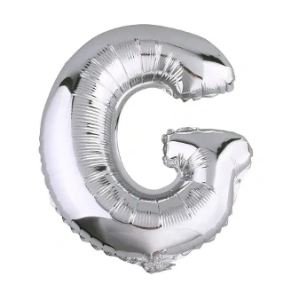 ALPHABET LETTER BALLOONS SILVER 14-INCH