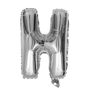 ALPHABET LETTER BALLOONS SILVER 14-INCH