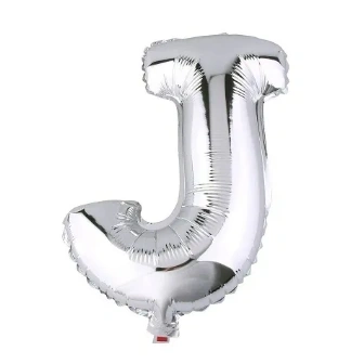 ALPHABET LETTER BALLOONS SILVER 14-INCH