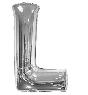 ALPHABET LETTER BALLOONS SILVER 14-INCH