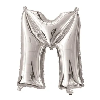 ALPHABET LETTER BALLOONS SILVER 14-INCH