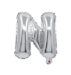 ALPHABET LETTER BALLOONS SILVER 14-INCH