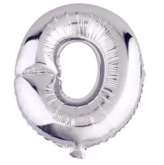 ALPHABET LETTER BALLOONS SILVER 14-INCH