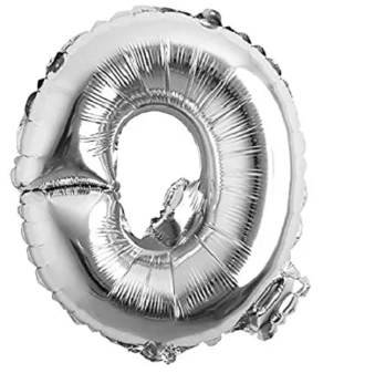 ALPHABET LETTER BALLOONS SILVER 14-INCH