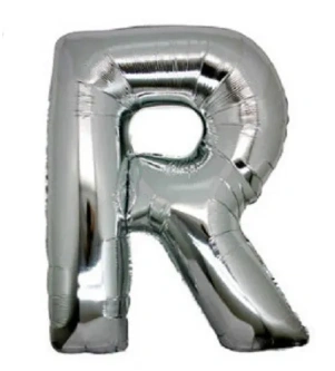 ALPHABET LETTER BALLOONS SILVER 14-INCH
