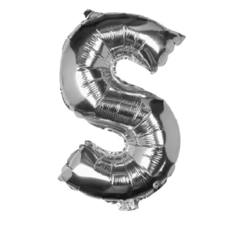 ALPHABET LETTER BALLOONS SILVER 14-INCH